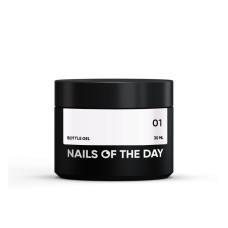 NAILSOFTHEDAY Bottle gel 01 - biały żel do wzmocnienia i naprawy, 30 ml